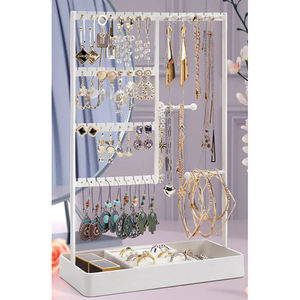 Support à bijoux rectangulaire moderne portable avec dimensions 20x10x31,5CM - Product Image 4