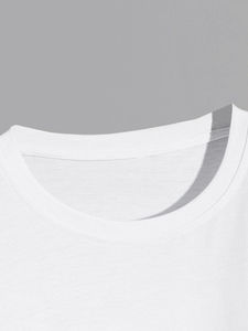 <b>Men's</b> High Quality 100% Cotton Jersey T-<b>Shirt</b> Custom Slogan Heart Graphic Breathable Quick Dry High Street Style Solid Colors - Product Image 3