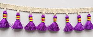 High Quality Decorative Trimming Polyester <b>Tassel</b> <b>Fringe</b> Trim for Curtains Home Textile - Product Image 5