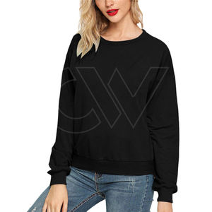 เสื้อกันหนาวแขนยาวผ้าฟลีซผ้าฝ้ายสำหรับผู้หญิงเสื้อสเวตเชิ้ตสำหรับมืออาชีพ - Product Image 4