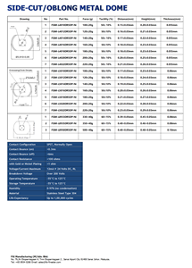 Dôme métallique oblong durable en acier inoxydable à coupe latérale Clavier à membrane d'entrée directionnelle durable pour équipement de télécommunication - Product Image 4