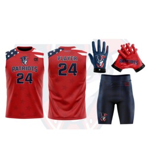 Estilo americano 7v7 Juego de compresión de fútbol juvenil 16 Uniformes sublimados personalizados 7on7 Técnicas impresas 7 en 7 Uniformes de fútbol - Product Image 4