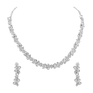 Alex Jewellery - ชุดสร้อยคอเค้นคอลายดอกไม้อินเทรนด์ - Product Image 3