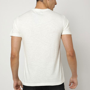 Camiseta Personalizada para Hombre de Alta Calidad, Transpirable, de Fibra de Bambú y Algodón Terry, Manga Corta, Cuello Redondo, Talla Grande - Product Image 4