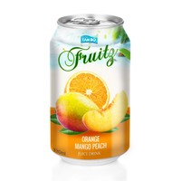 Fabriksprijs 100% Zuivere Gemengde Fruitsap Frisdrank Vers Gezond Blikje (Geblikte verpakking) Aangepast Logo Gearomatiseerd Verwerking Vietnam Privé