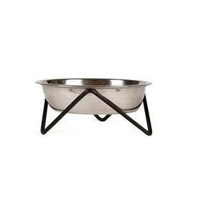 Cuenco para perros de acero inoxidable de diseño decente y simple con soporte para cuenco de hierro para alimentación de alimentos y agua para mascotas en precio al por mayor - Product Image 6