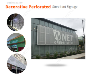 <span class=keywords><strong>Façade</strong></span> en métal perforé en aluminium de 3 mm avec logo personnalisé pour la promotion de la marque et la signalétique publicitaire professionnelle - Product Image 4