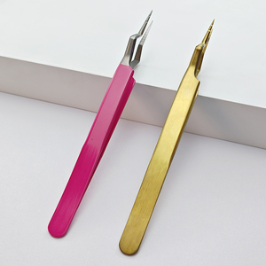 Nouvelles pinces à cils isolantes, forme spéciale, couleur noire mate, acier inoxydable solide, tendance, logo personnalisé, pointe précise, pince à cils - Product Image 5