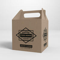 Boîte en carton ondulé avec logo imprimé pour poulet, boîte en carton pour aliments pour volailles, boîte cadeau pour fruits avec poignée