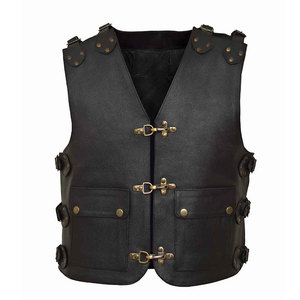 Chaleco de cuero genuino de alta calidad para hombre Último estilo Chaleco de cuero genuino real de moda para venta en línea - Product Image 1