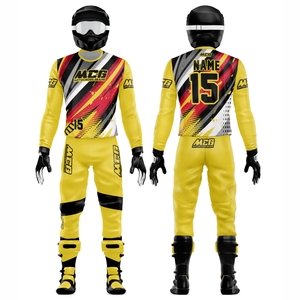 Señoras y hombres 100% tela elástica personalizada impresión por sublimación de Color elegante Motocross Dirt Bike Off Road ATV Racing Gear - Product Image 1