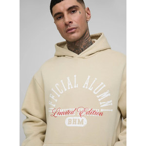 Sweat à capuche grande taille pour homme de haute qualité avec logo imprimé personnalisé pull en coton lourd pour tenue décontractée, sport et style urbain - Product Image 6