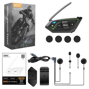 Casque Bluetooth <span class=keywords><strong>Moto</strong></span> EJEAS MS8-SE pour 6 Motocyclistes, Full Duplex avec Partage de Musique FM, Étanche, Intercom pour Casque ABS pour <span class=keywords><strong>Moto</strong></span> - Product Image 6