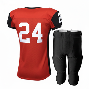 Maillot de football classique rouge pour homme, manches courtes, grande taille, respirant, été, 100% polyester 360g, impression numérique, uniforme - Product Image 2