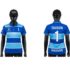เสื้อโปโลทีมหญิง พรีเมียม โพลีเอสเตอร์ อินเตอร์ล็อค สีชมพูไล่เฉด ดีไซน์แผงสีไล่ระดับ พิมพ์ลายแบบซับลิเมชั่น สกรีนโลโก้ ชื่อ และหมายเลขตามสั่ง - Product Image 6