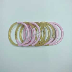 Phụ Nữ Đẹp Nhất Của Nhựa Sừng Vòng Đeo Tay Thời Trang Phong Cách Bangles Trong Màu Đỏ Màu Xanh Lá Cây Sơn Mài Đầy Màu Sắc Sừng Vòng Đeo Tay - Product Image 4