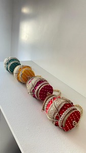 Bolsas de Regalo Dholak Hechas a Mano para Recuerdos de Boda, Bolsas de Regalo con Cremallera de Doble Cara para Haldi, Mehendi, Despedidas de Soltera y Festivales - Product Image 5