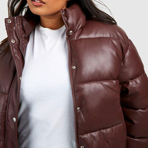 Wholesale High Quality Winter Puffer Jacket Women Hooded Collar Breathable Waterproof Windproof 100% <b>Polyester</b> <b>Filling</b> OEM - Product Image 2