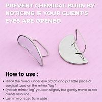 Miroir de maquillage réutilisable étanche en verre/acier inoxydable, forme fleur/cœur, avec outil large pour extensions de cils – Vente chaude