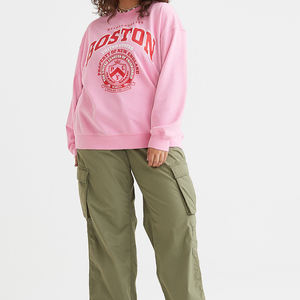 Sudaderas y Camisetas para Mujer de 180 g/m², 100 % Algodón, con Logotipo Personalizado, Transpirables, Cómodas, Ecológicas, Sudadera de Cuello Redondo para Mujer - Product Image 6