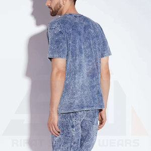 Camiseta de Punto Personalizada de Nuevo Diseño, 100% Algodón, 2025, Lisa, Informal, para Hombre, Corte Regular, Lavado Ácido, Estilo Urbano - Product Image 5
