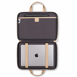 Daily Classic <b>Laptop</b> Sleeve with Handle for Ultrabook-Vegan Leather Brown Protective <b>Case</b> - Product Image 3