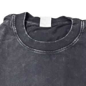 Streetwear vintage pour homme T-Shirt Hip Hop Polyester/Coton Noir Lavage à l'acide Logo personnalisé surdimensionné Anti-rides Séchage rapide - Product Image 5