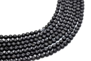 Perles de guérison naturelles rondes Lava 8 mm, best-sellers, pour la création de bijoux et la méditation - Product Image 2