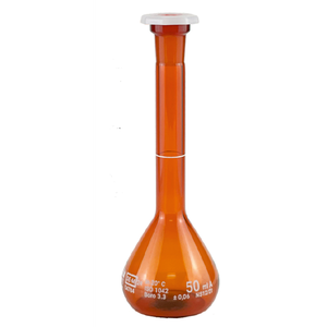 Colonne graduate, vetro marrone, certificate di conformità, con giunto standard e tappo in polietilene NS - Product Image 1