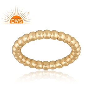 Último diseño hecho a mano 18K chapado en oro declaración banda anillo Demi joyería fina para mujer regalo para ella - Product Image 4