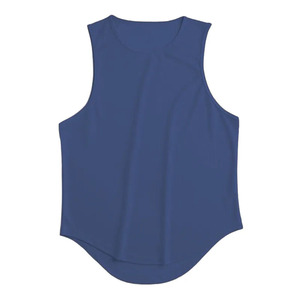 Débardeur de fitness respirant à séchage rapide de couleur rose unie pour hommes pour l'entraînement de gymnastique et les vêtements de sport décontractés d'été au prix de gros - Product Image 4