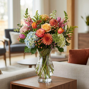 VMA1061 - Bella Vintage Floral <b>Vase</b> - 10.6 - Product Image 2