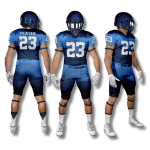 Uniformes de fútbol americano para jóvenes unisex, ropa de equipo con degradado de sublimación con logotipo personalizado, conjuntos cortos transpirables de poliéster 100% - Product Image 2