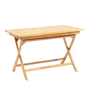 Mesa de comedor plegable rectangular de la mejor calidad, muebles de jardín y exteriores de estilo moderno de teca de madera - Product Image 2