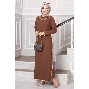 Ensemble 2 pièces marron avec fente latérale - Product Image 3