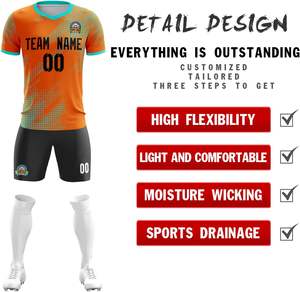 Uniforme Deportivo para Equipo de Fútbol Masculino, Camiseta con Cuello en V, Transpirable, de Secado Rápido y Tela Ligera para Entrenamiento y Partidos - Product Image 3