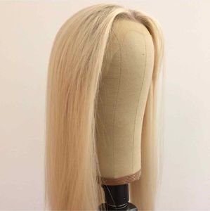 Indian Cuticle Aligned 613 Blonde <b>Wavy</b> Double Weft Machine <b>Wig</b> Natural Wave Style Human Hair Black Women Natural Color - Product Image 1