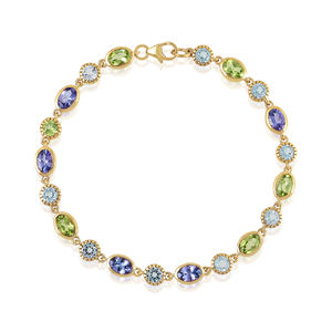 Natural Ethiopian Opal Gemstone <b>Bracelet</b> Gold Plated 925 Sterling <b>Silver</b> Wedding Religious Occasions Elegant Religious Style - Product Image 4