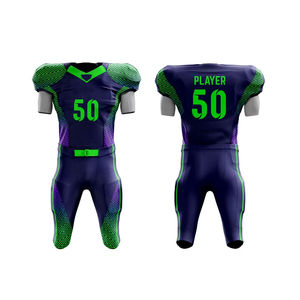 Uniforme de Fútbol Americano Personalizado al por Mayor a Precio de Fábrica, 100% Poliéster, Secado Rápido, Talla Personalizada - Product Image 1