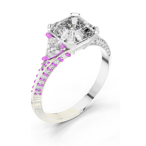 Anillo de Compromiso con Diamante de Laboratorio de 2.323 CT para Mujer, Claridad VVS-VS EF, Oro de 18KT, 14KT, 10KT y Plata 925, Oro Rosa, Amarillo, Blanco - Product Image 5