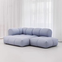 Canapé modulable de designer italien Cloud Marshmallow en tissu Minimalist Cream-Style pour l'école et la villa Penthouse Living Rooms