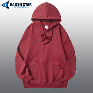 Sweat à capuche oversize pour homme en coton 100% écologique, respirant, coupe-vent, uni, logo personnalisé sur le devant, 300 grammes, 500 grammes - Product Image 2