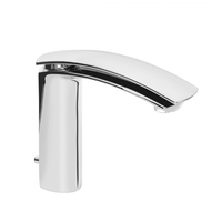 Robinet de salle de bain élégant à levier unique et monotrou, en acier inoxydable italien de haute qualité, avec cartouche de valve, à poser sur le plan, finition brossée