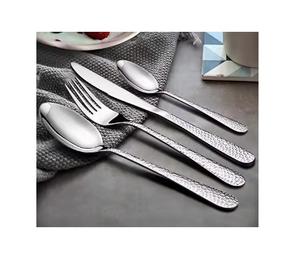 Couverts en acier inoxydable 304 de qualité alimentaire argenterie plaqué or couteau cuillère et fourchette ensemble de couverts de polissage miroir - Product Image 1