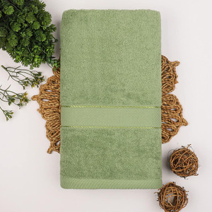 Serviette de Bain en Tissu Éponge Vert Menthe 500 GSM avec Broderie Personnalisée, Coton Durable 100*150, Logo Personnalisé, Couleur Unie, Techniques de Tissage 100% - Product Image 2