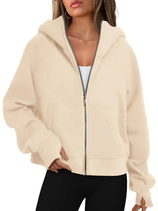 Hot Selling Women Zip-up <b>Hoodies</b> <b>Lightweight</b> Quickdry Custom Made Logo Printing Streetwear OEM Service Available - Product Image 5
