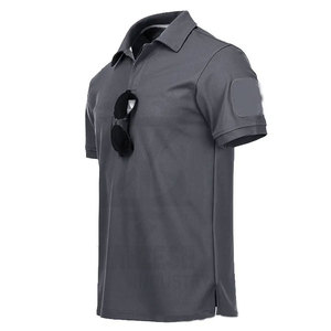 Chemises tricotées sur mesure pour hommes 2023, de haute qualité, séchage rapide, coton/fibre de bambou, manches courtes unies - Product Image 6