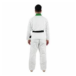 Ensembles d'uniformes de compétition de karaté professionnels, design personnalisé, 100% coton, respirants, légers, teints, durables, avec logo frontal - Product Image 3