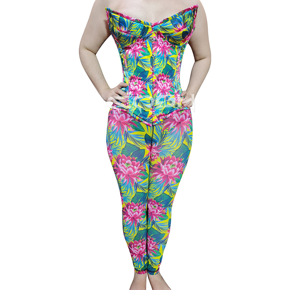 Corset with Legging Leave Set