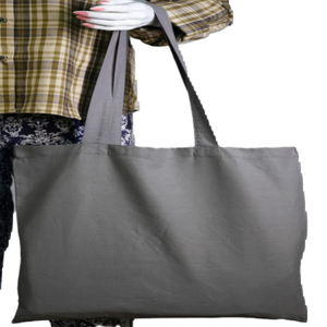 Sac fourre-tout uni structuré, durable, écologique, recyclé, en toile de coton biologique noire 100%, logo imprimé personnalisé, usage quotidien - Product Image 6